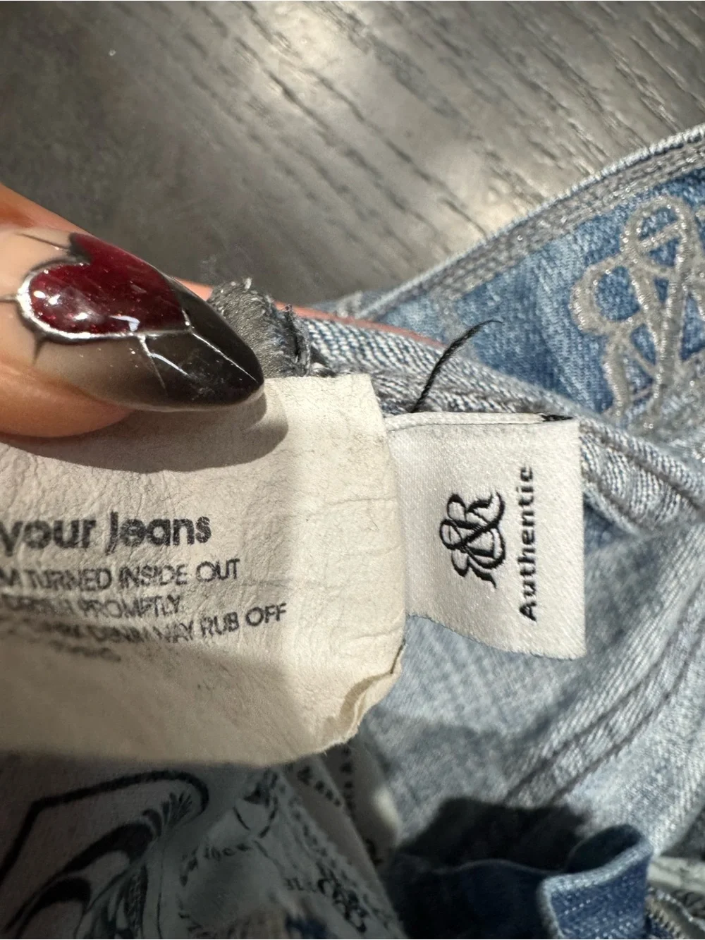 Rock & Republic Light Blue Embroidered Back Pocket Bootcut Jeans